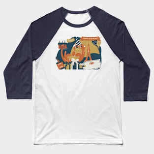 Otter's Birthday Baseball T-Shirt
